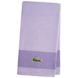Lacoste Match Towel 30x52 Pastel Lilac Purple Bath Beach Home